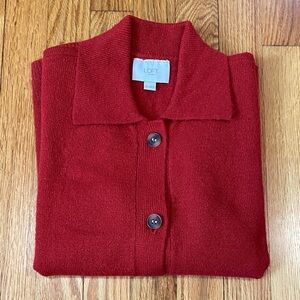 Red Collared Cardigan